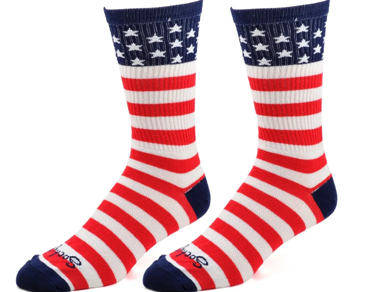 Sockguy Clothing Accessories|Shoes, Socks, & Footwear|6" Socks (USA Flag) (L/XL)