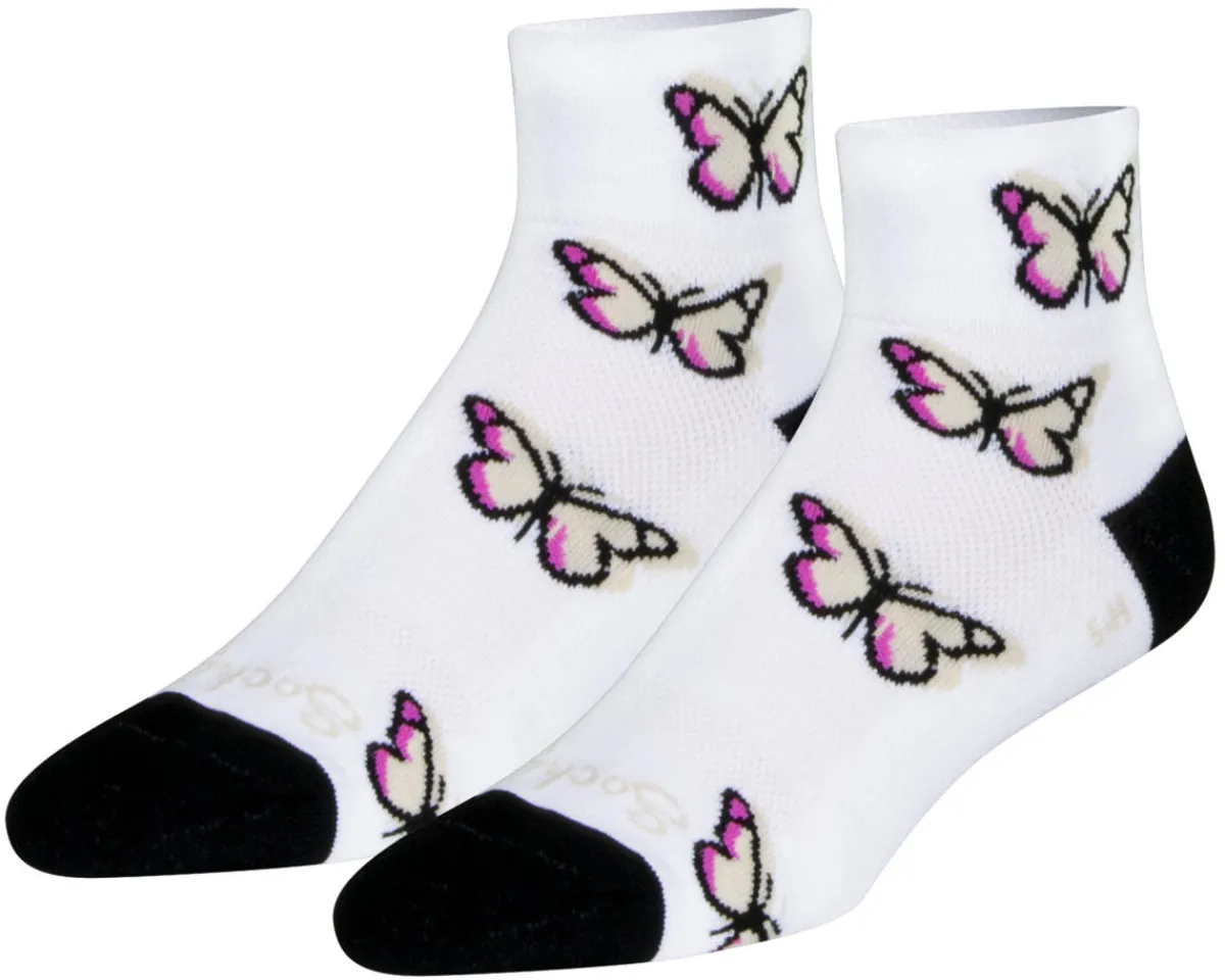 Sockguy Clothing Accessories|Shoes, Socks, & Footwear|Women's 2" Socks (Butterfly) (S/M)