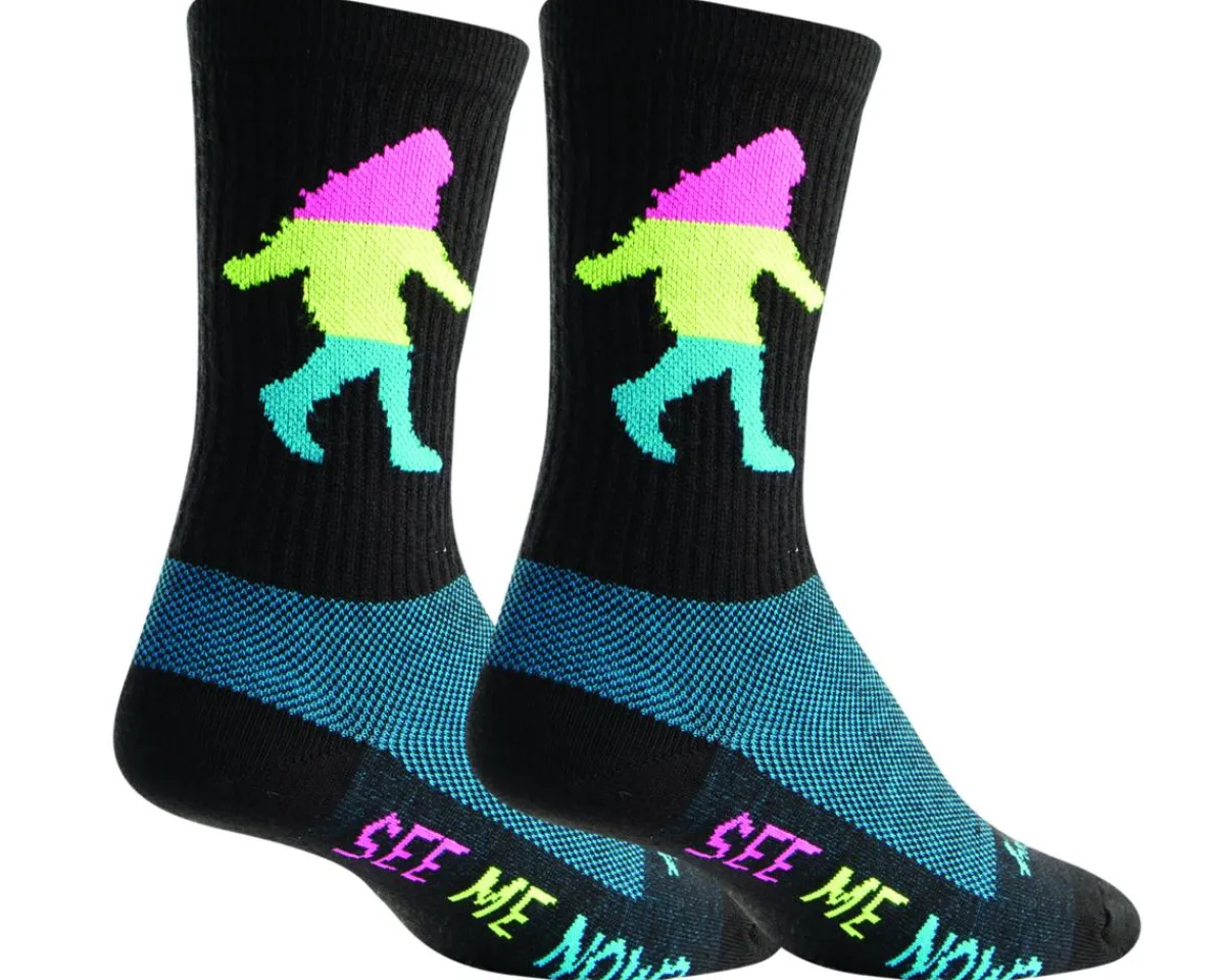 Sockguy Clothing Accessories|Shoes, Socks, & Footwear|6" Wool Socks (Sasquatch) (Rainbow) (L/XL)