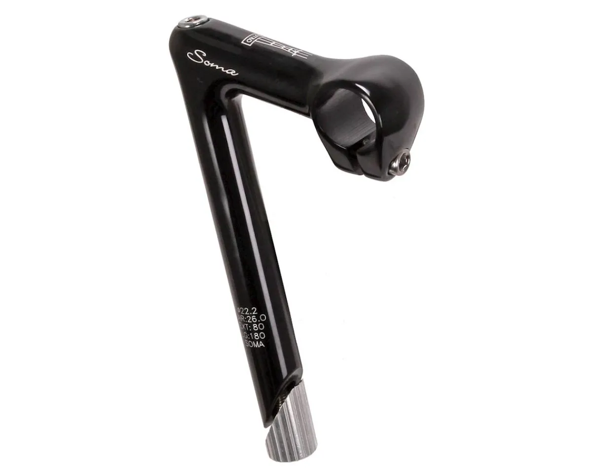 Soma Stems & Parts|Sutro Quill Stem (Black) (25.4mm) (80mm) (1" Threaded Steerer)