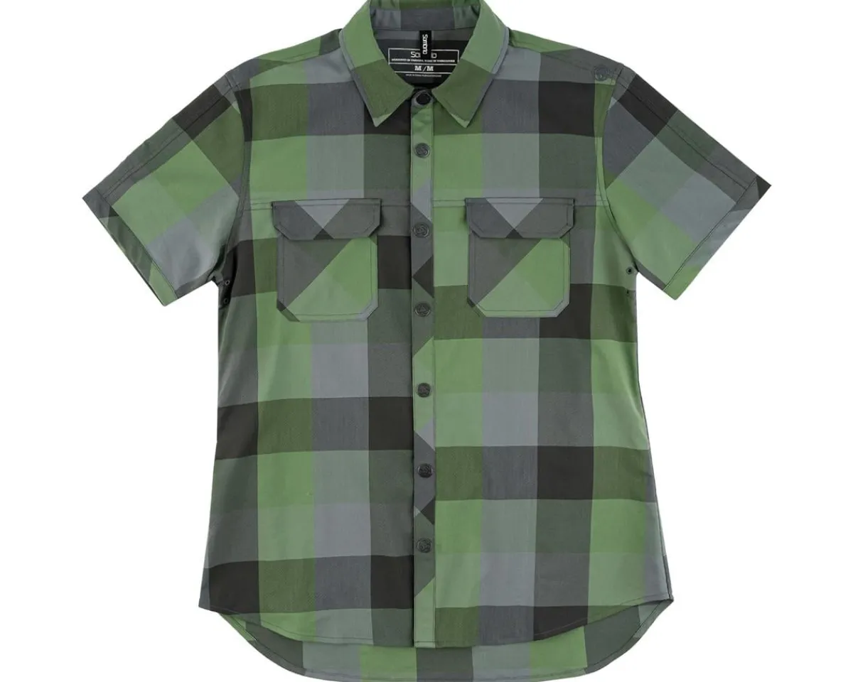 Sombrio Clothing Sale|Casual Clothing|Men's Wrench Riding Shirt (Clover Green Plaid) (S)