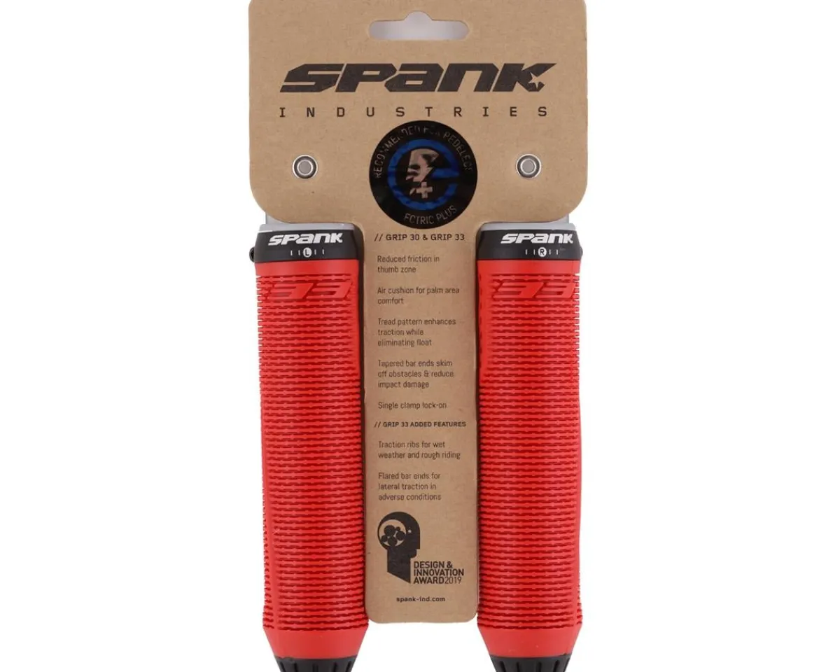 Spank Grips & Handlebar Tape|Spike 33 Lock-On Grips (Red)