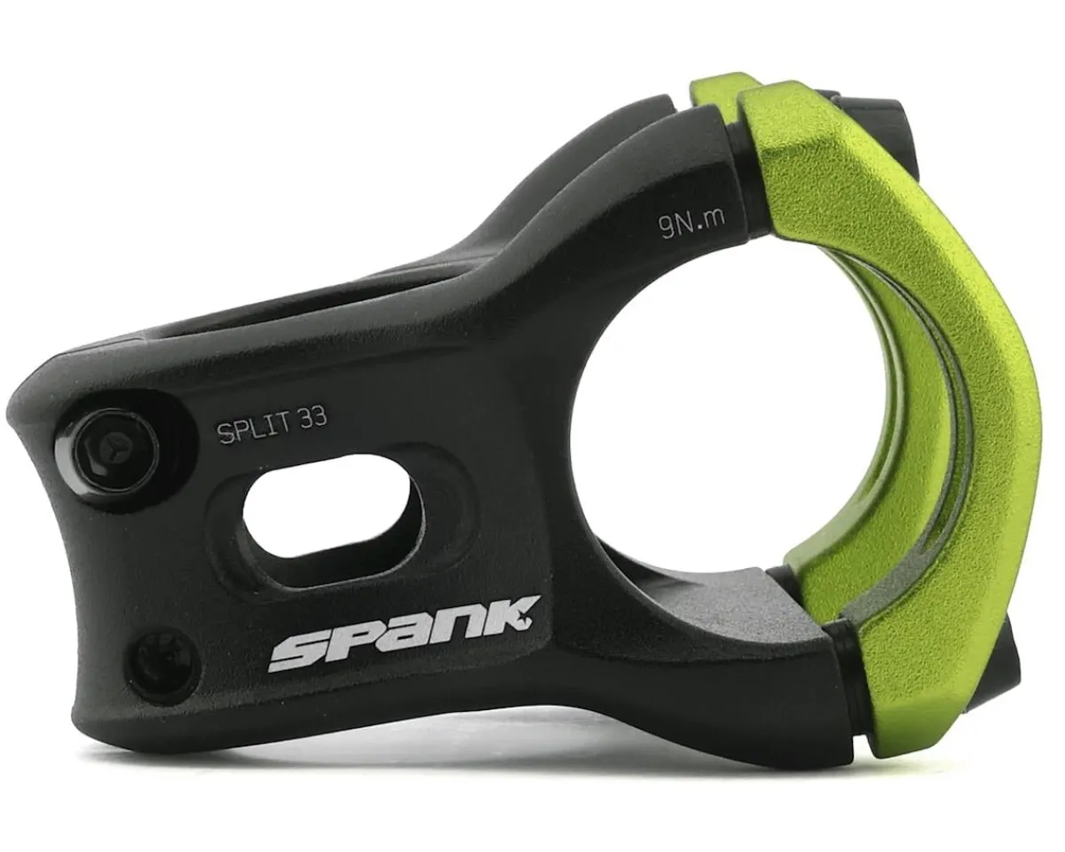 Spank Stems & Parts|Split Stem (Green) (31.8mm) (33mm) (0°)