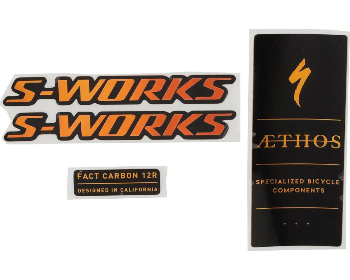 Specialized Frame Protection & Decals|Aethos Jetfuel Sticker Kit (Orange) (56cm)