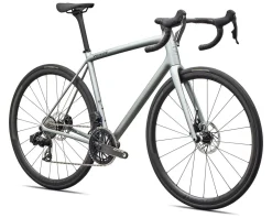 Specialized Road Bikes|Specialized Bikes|Aethos 2 Pro (Gloss Shadow Silver/Emerald Metallic) (56cm) (SRAM AXS)