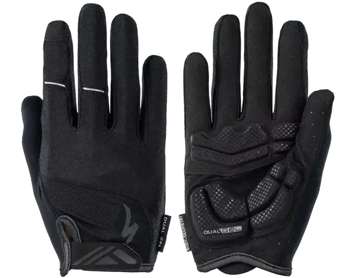 Specialized Clothing Accessories|Body Geometry Dual-Gel Long Finger Gloves (Black) (M)