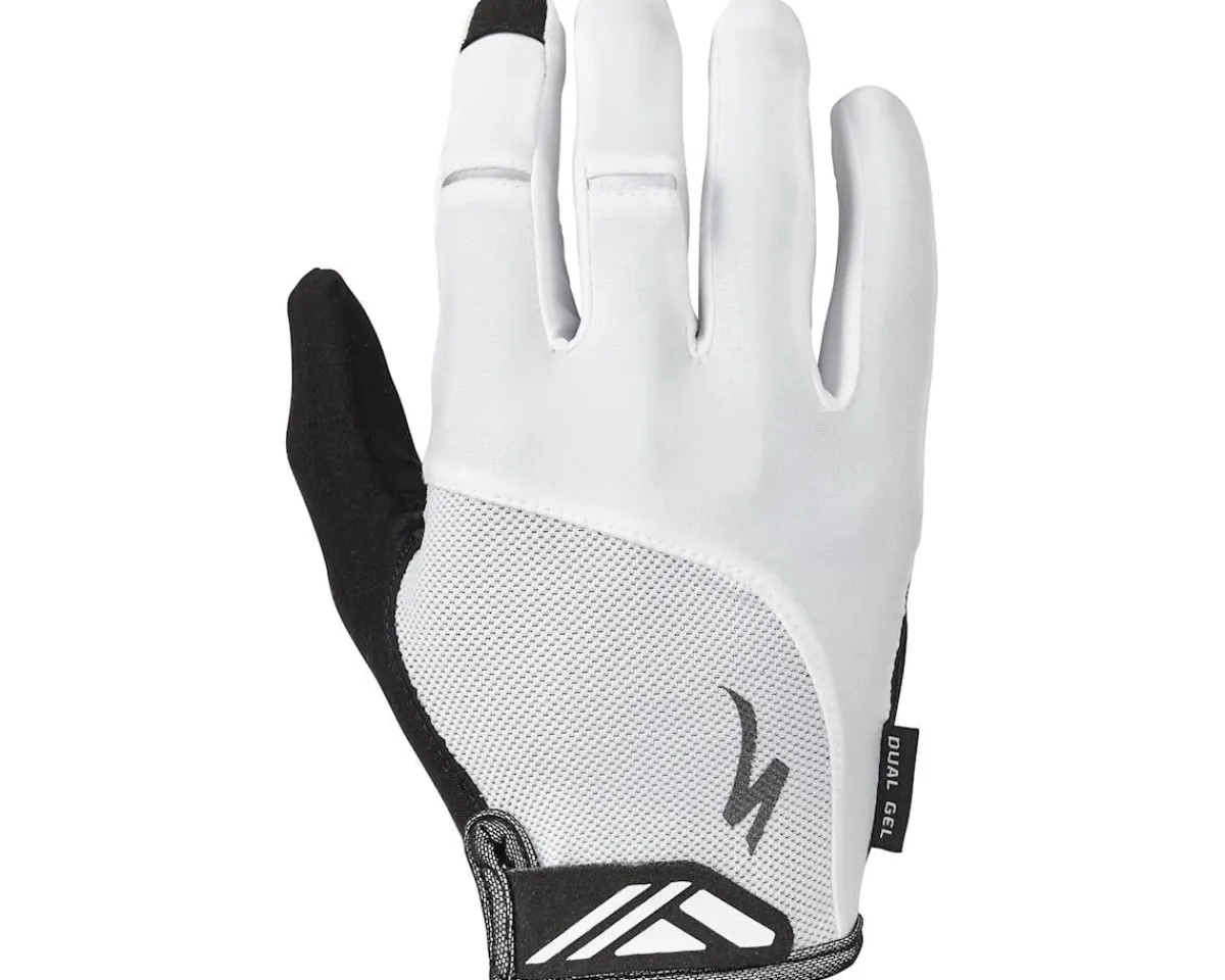 Specialized Clothing Accessories|Body Geometry Dual-Gel Long Finger Gloves (White) (S)