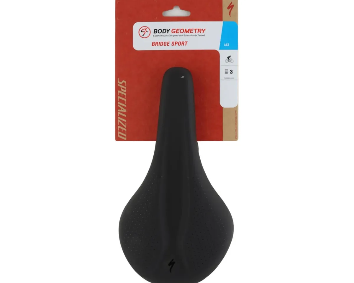 Specialized Saddles & Seats|Bridge Sport Saddle (Black) (Steel Rails) (143mm)