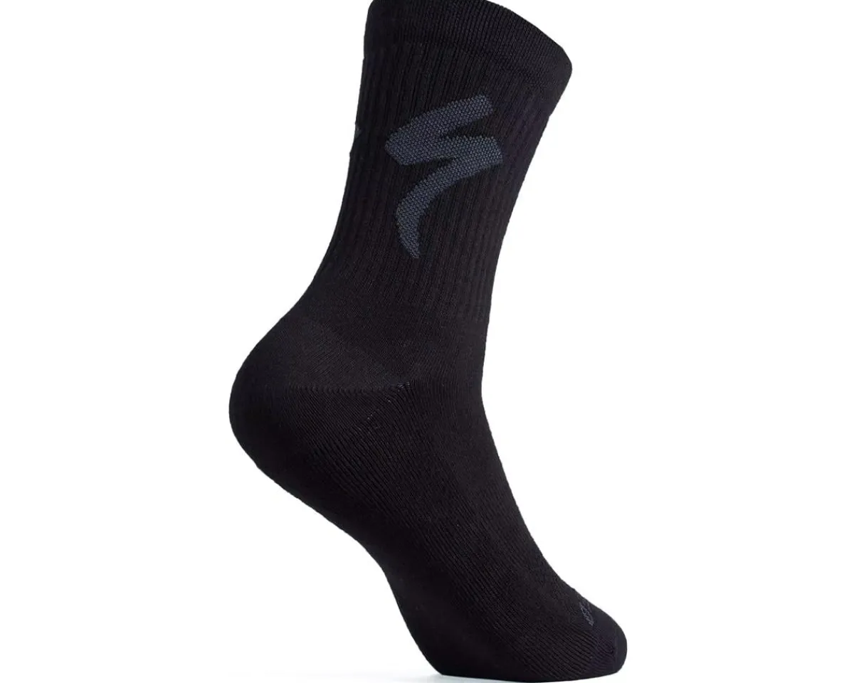 Specialized Clothing Accessories|Shoes, Socks, & Footwear|Cotton Tall Logo Socks (Black) (XL)