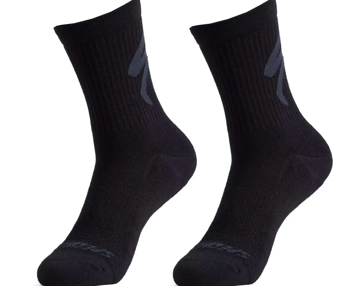 Specialized Clothing Accessories|Shoes, Socks, & Footwear|Cotton Tall Logo Socks (Black) (XL)