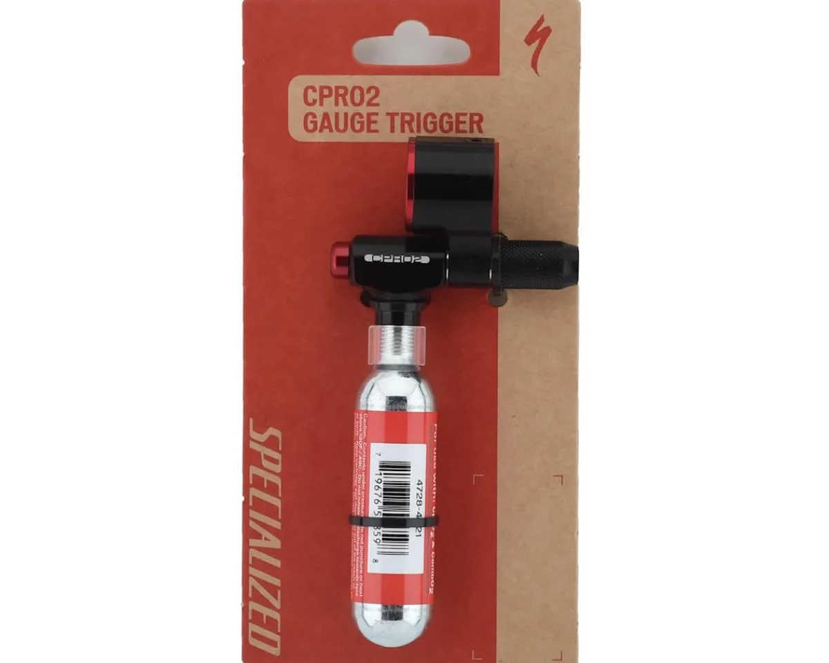 Specialized Pumps & Co2|CPRO2 Trigger CO2 Inflator (Black) (w/ Gauge)
