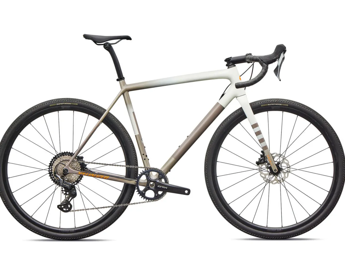 Specialized Gravel Bikes|Specialized Bikes|Crux Comp Gravel Bike (Dune White/Sandstone/Desert) (61cm) (Shimano GRX)