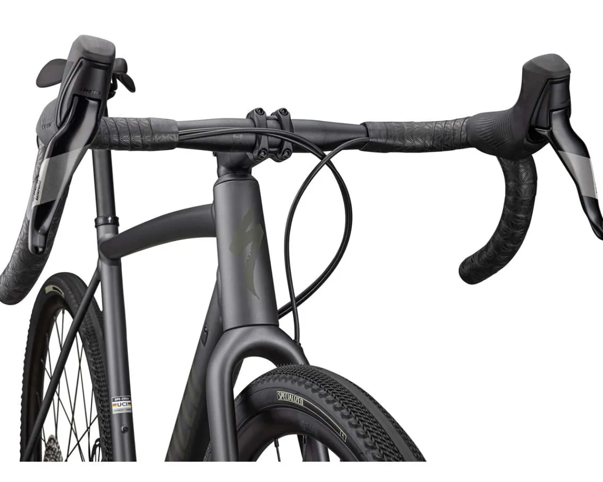Specialized Gravel Bikes|Specialized Bikes|Crux DSW Comp Gravel Bike (Satin Smoke/Oak Green) (Alloy) (61cm)