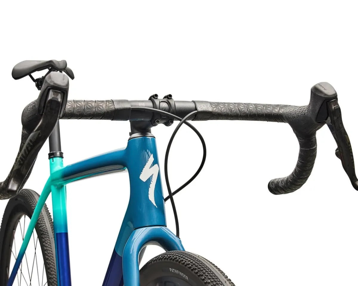 Specialized Gravel Bikes|Specialized Bikes|Crux Expert Gravel Bike (Grey Blue/White/Majesty Blue) (61cm) (SRAM Rival XPLR AXS)