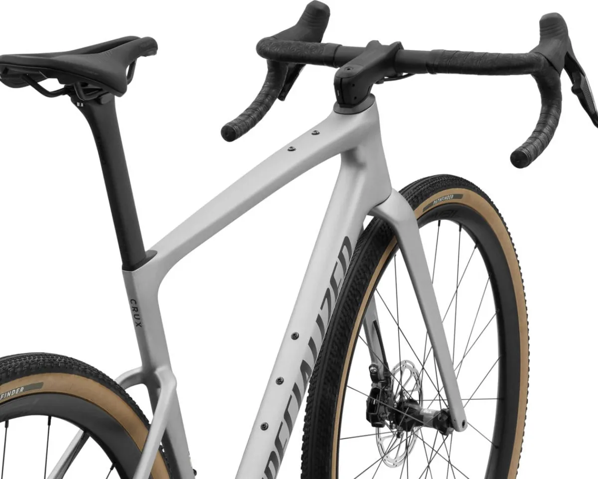Specialized Gravel Bikes|Specialized Bikes|Crux 5 Expert Gravel Bike (Shadow Silver/Obsidian Metallic) (54cm)