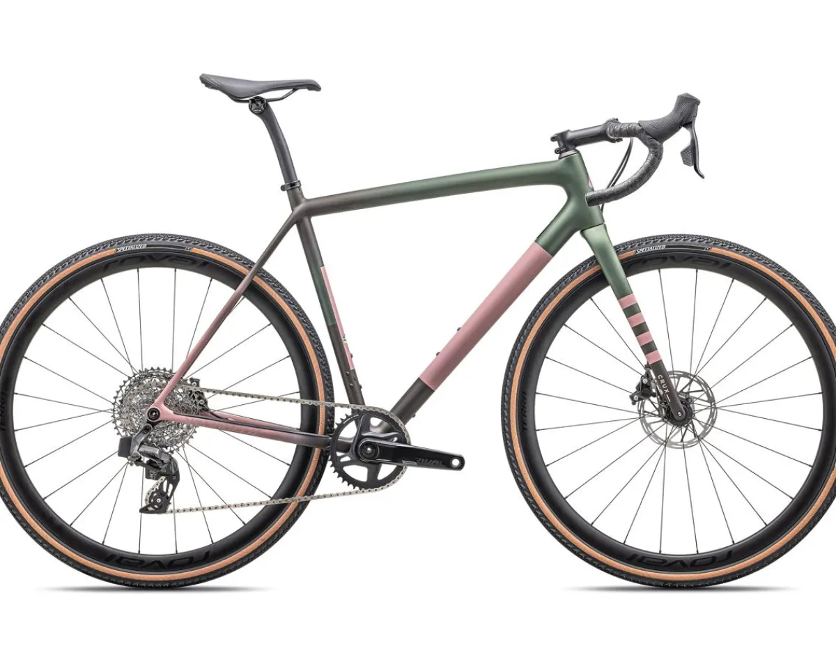 Specialized Gravel Bikes|Specialized Bikes|Crux Expert Gravel Bike (Satin Cypress Metallic) (61cm) (SRAM AXS)