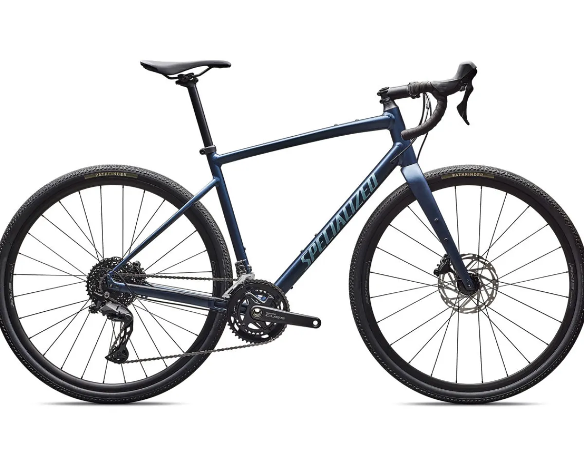 Specialized Gravel Bikes|Specialized Bikes|Diverge E5 Gravel Bike (Satin Cast Blue Metallic/Sea Foam) (49cm) (Shimano CUES)