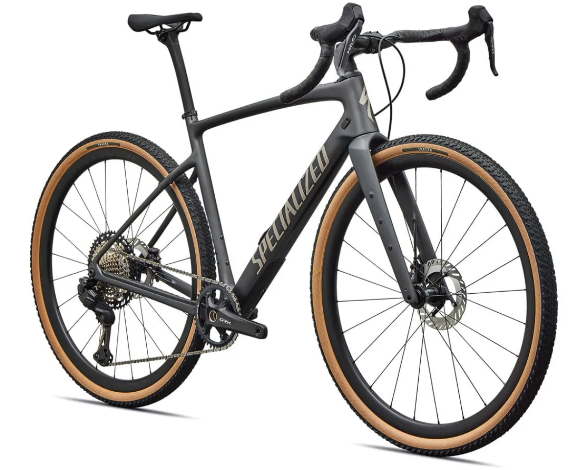 Specialized Gravel Bikes|Specialized Bikes|Diverge Expert Gravel Bike (Smoke/Sandstone Metallic) (54cm) (Shimano GRX Di2)
