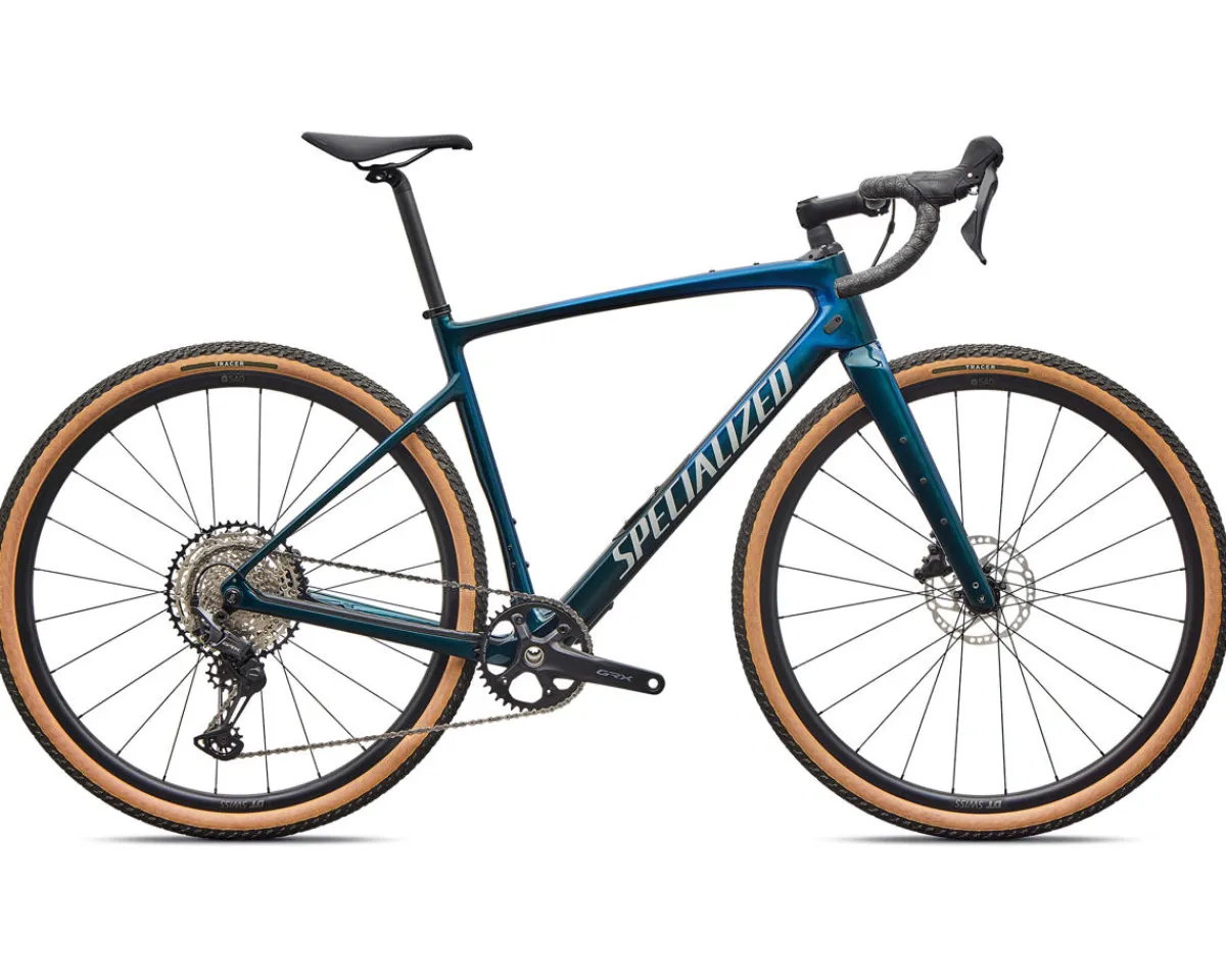 Specialized Gravel Bikes|Specialized Bikes|Diverge 4 Sport Carbon (Emerald Metallic/Silver Dust) (49cm) (Shimano GRX 600)