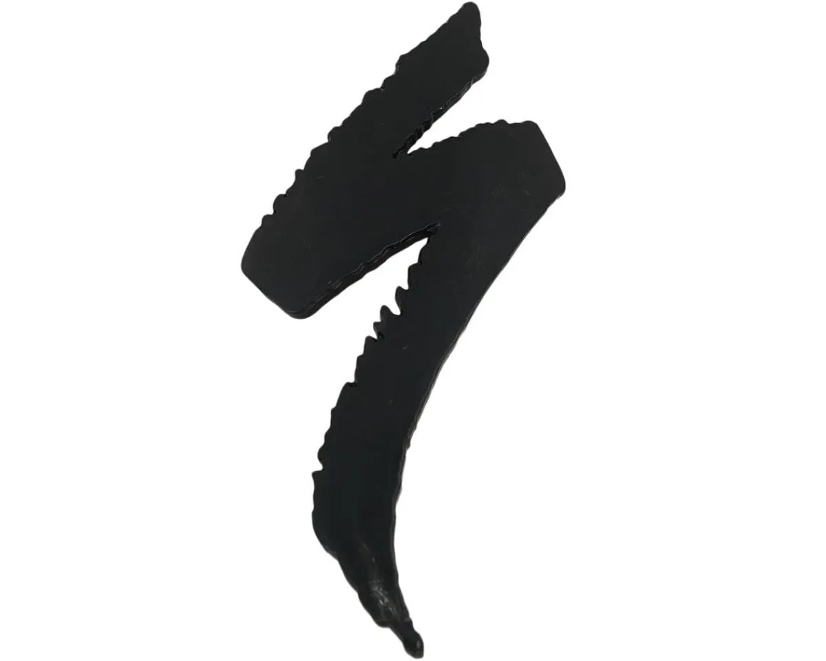 Specialized Frame Protection & Decals|Headtube Badge (Black) (2017 Stumpjumper FSR) (70mm) (w/ Adhesive Backing)