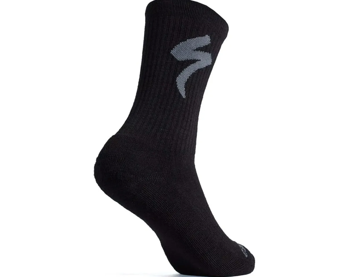 Specialized Clothing Sale|Clothing Accessories|Merino Midweight Tall Logo Socks (Black) (S)