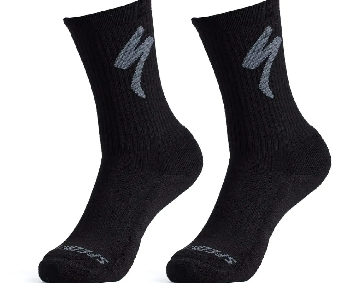 Specialized Clothing Sale|Clothing Accessories|Merino Midweight Tall Logo Socks (Black) (S)
