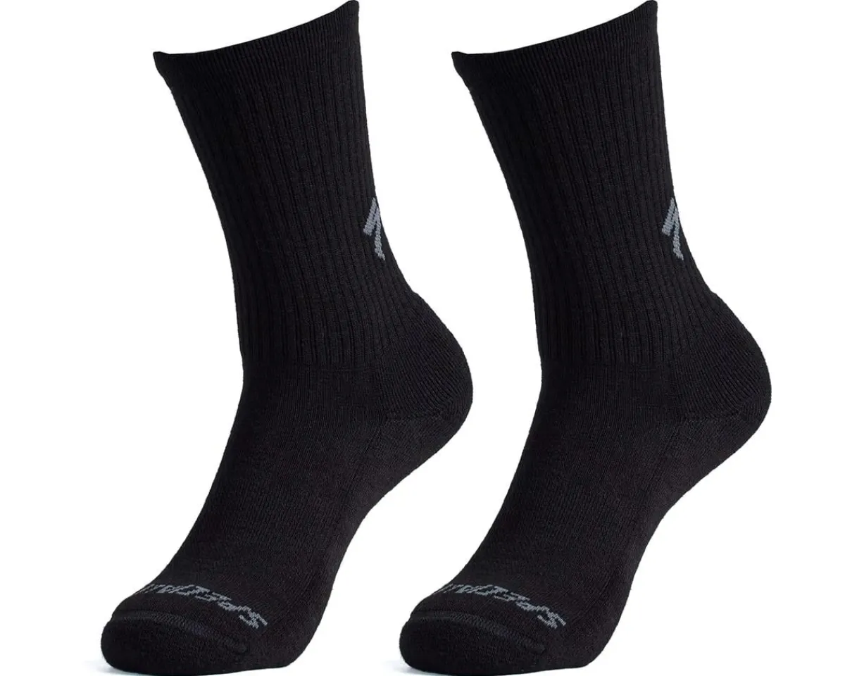 Specialized Clothing Accessories|Shoes, Socks, & Footwear|Merino Midweight Tall Socks (Black) (S)
