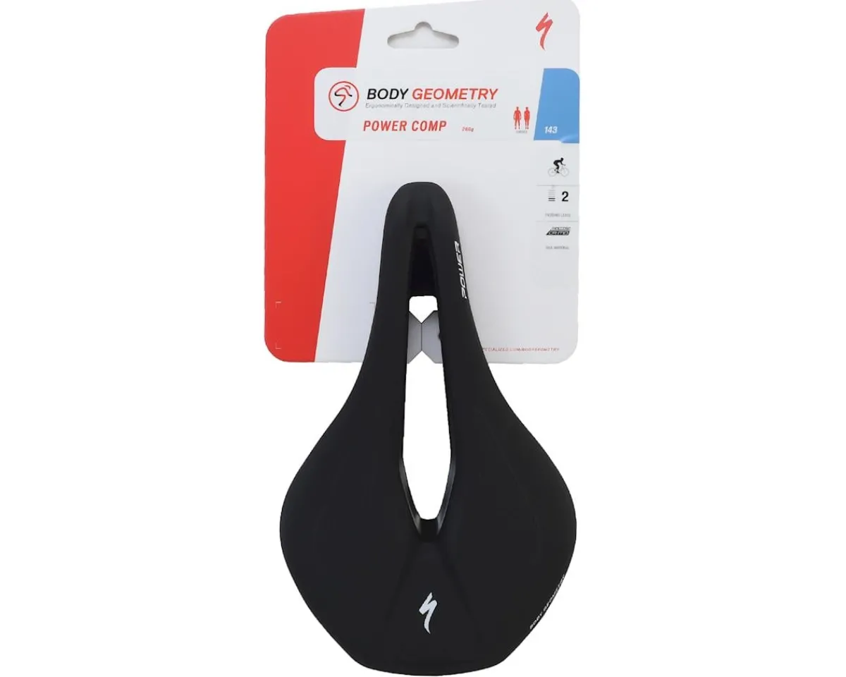 Specialized Saddles & Seats|Power Comp Saddle (Black) (Chromoly Rails) (143mm)