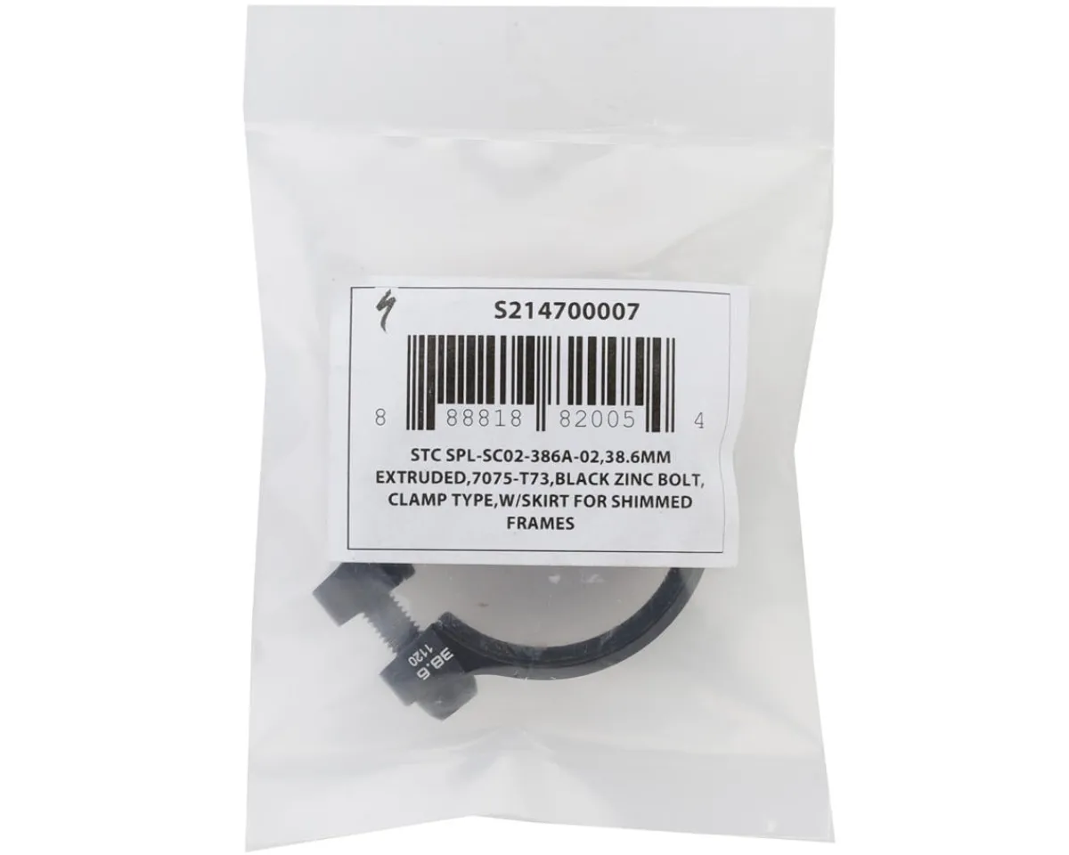 Specialized Seatposts & Clamps|Replacement Parts|Seat Clamp w/Skirt for Shimmed Frames (Black) (38.6mm) (2021+) (Enduro/Turbo Levo/Levo/Kenevo/Stumpjumper)