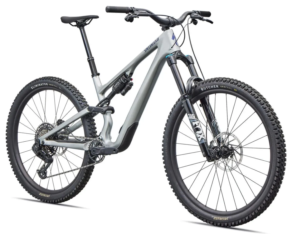 Specialized Mountain Bikes|Specialized Bikes|Stumpjumper 15 EVO Comp (Gloss Shadow Silver/Majesty Blue Metallic) (S2) (SRAM Eagle AXS Transmission)
