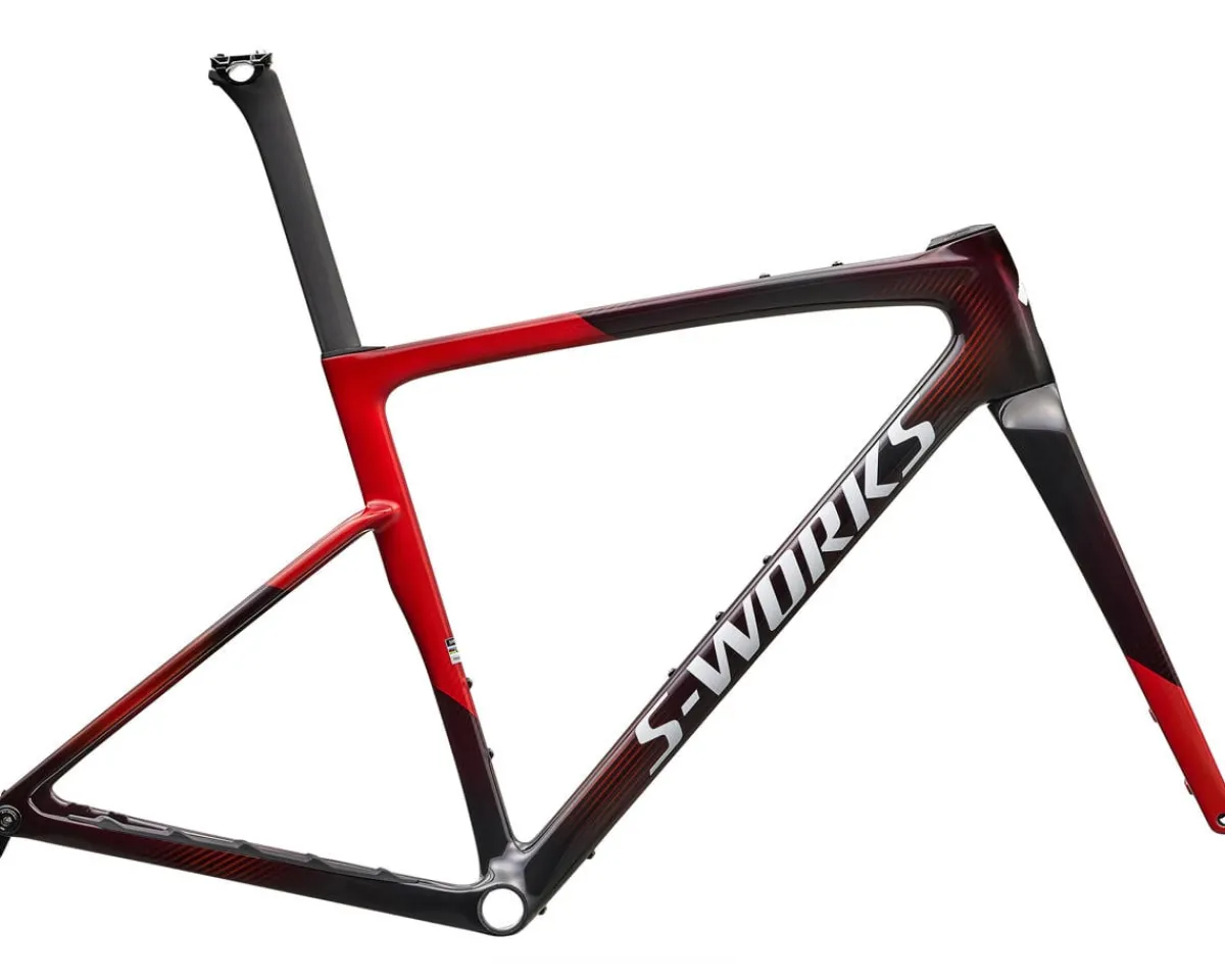 Specialized Gravel Bikes|Specialized Bikes|S-Works Crux 5 Frameset (Cayenne/Red Tint/White Metallic) (49cm)