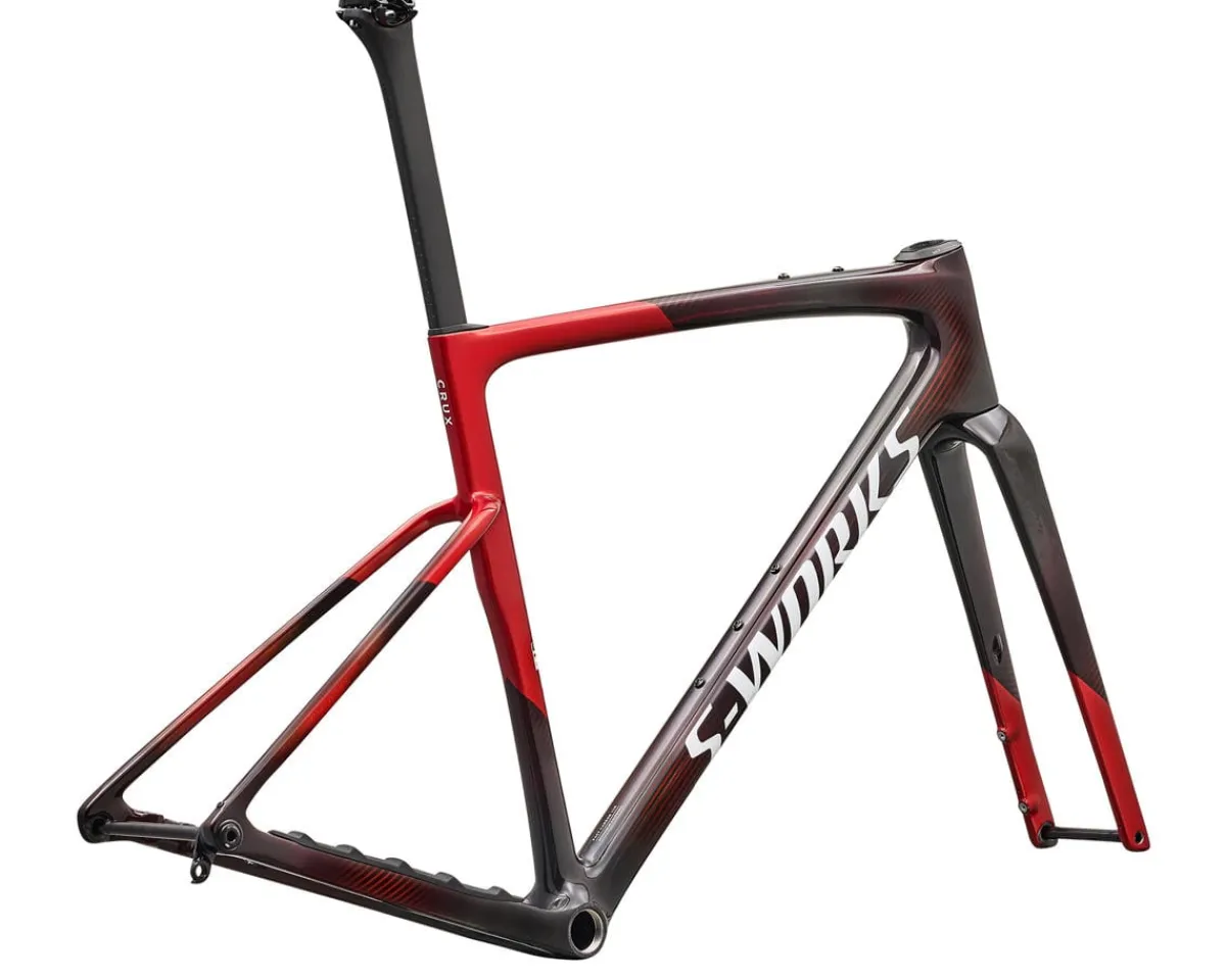 Specialized Gravel Bikes|Specialized Bikes|S-Works Crux 5 Frameset (Cayenne/Red Tint/White Metallic) (49cm)