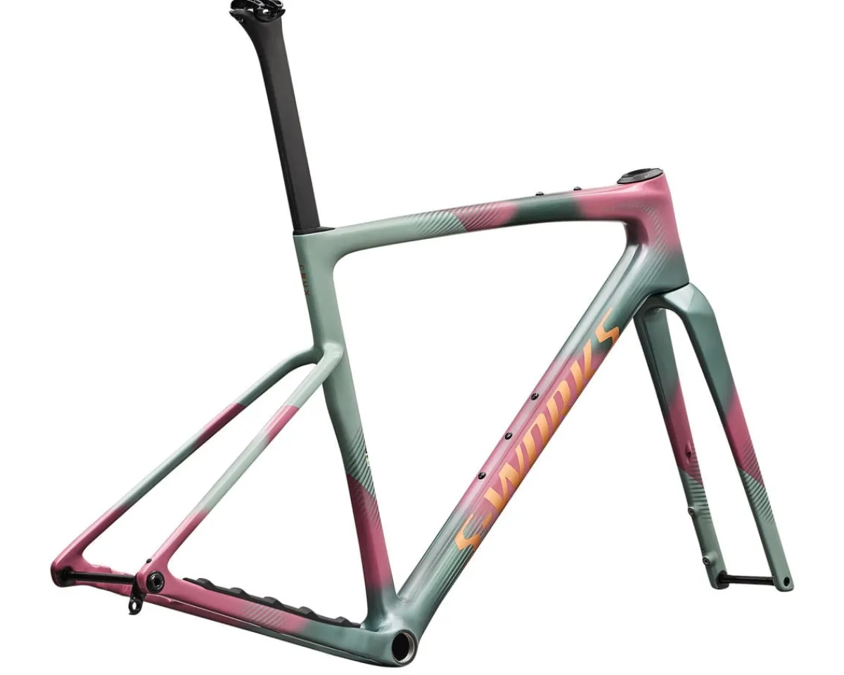 Specialized Gravel Bikes|Specialized Bikes|S-Works Crux 5 Frameset (Agave Grey/Photon Tint) (49cm)