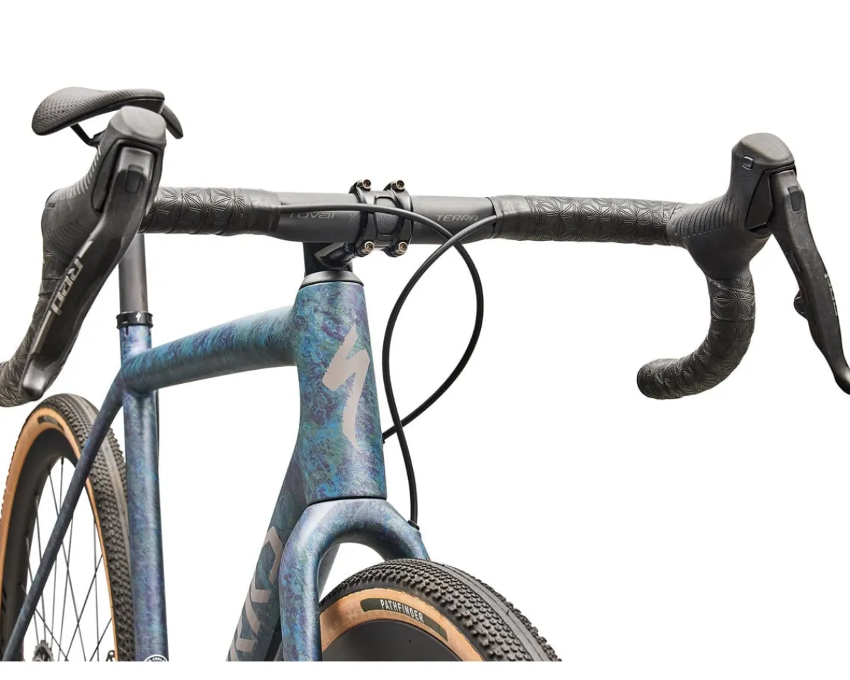 Specialized Road Bikes|Specialized Bikes|S-Works Crux Gravel Bike (Grey Blue Fjord/Metallic Desert Metallic) (49cm) (SRAM RED XPLR E1 AXS)