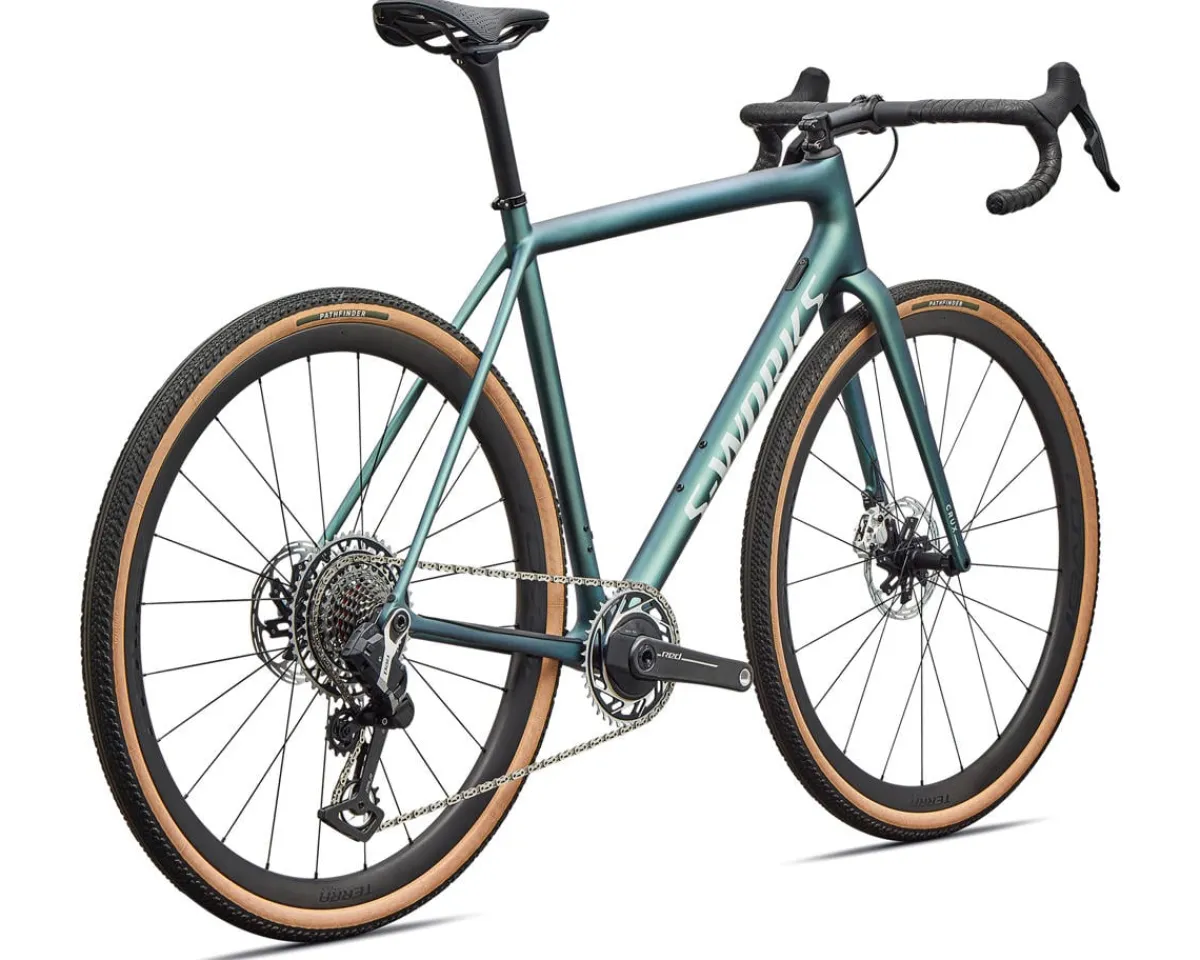 Specialized Road Bikes|Specialized Bikes|S-Works Crux Gravel Bike (Premium Fjord/Dolomite Metallic) (54cm) (SRAM RED XPLR E1 AXS)