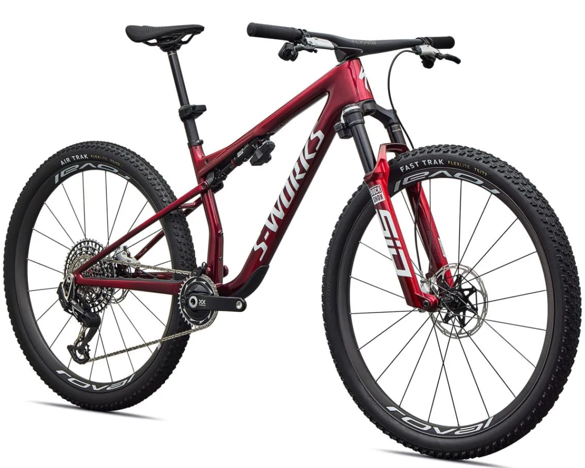 Specialized Mountain Bikes|Specialized Bikes|S-Works Epic 9 (Red Tint/ Red Reflex Pearl Edge Fade/White) (S)