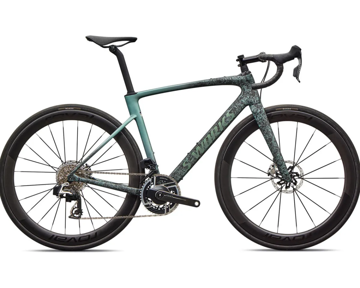 Specialized Road Bikes|Specialized Bikes|S-Works Roubaix SL8 (Carbon/Fjord Metallic Dust Dry Impasto Fade) (56cm) (SRAM Red AXS)