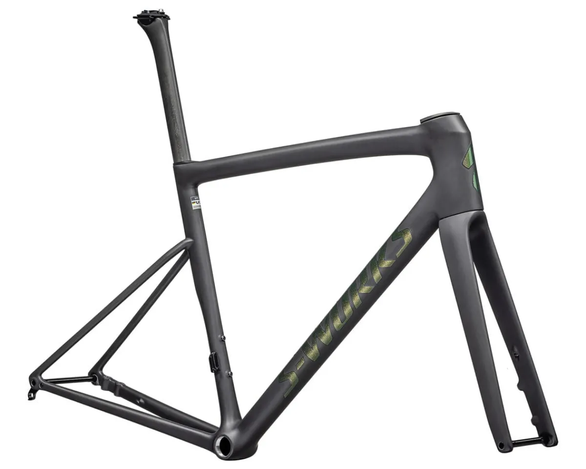 Specialized Frames|Road Bikes|S-Works Tarmac SL8 Frameset (Satin Carbon/Silver To Green Pearl) (58cm) (Ready To Paint)