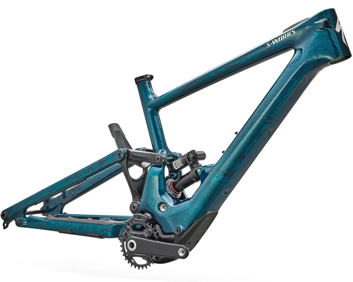 Specialized Frames|Mountain Bikes|S-Works Turbo Kenevo SL 2 Frameset (Teal Over Smoke/Dune White) (S3)