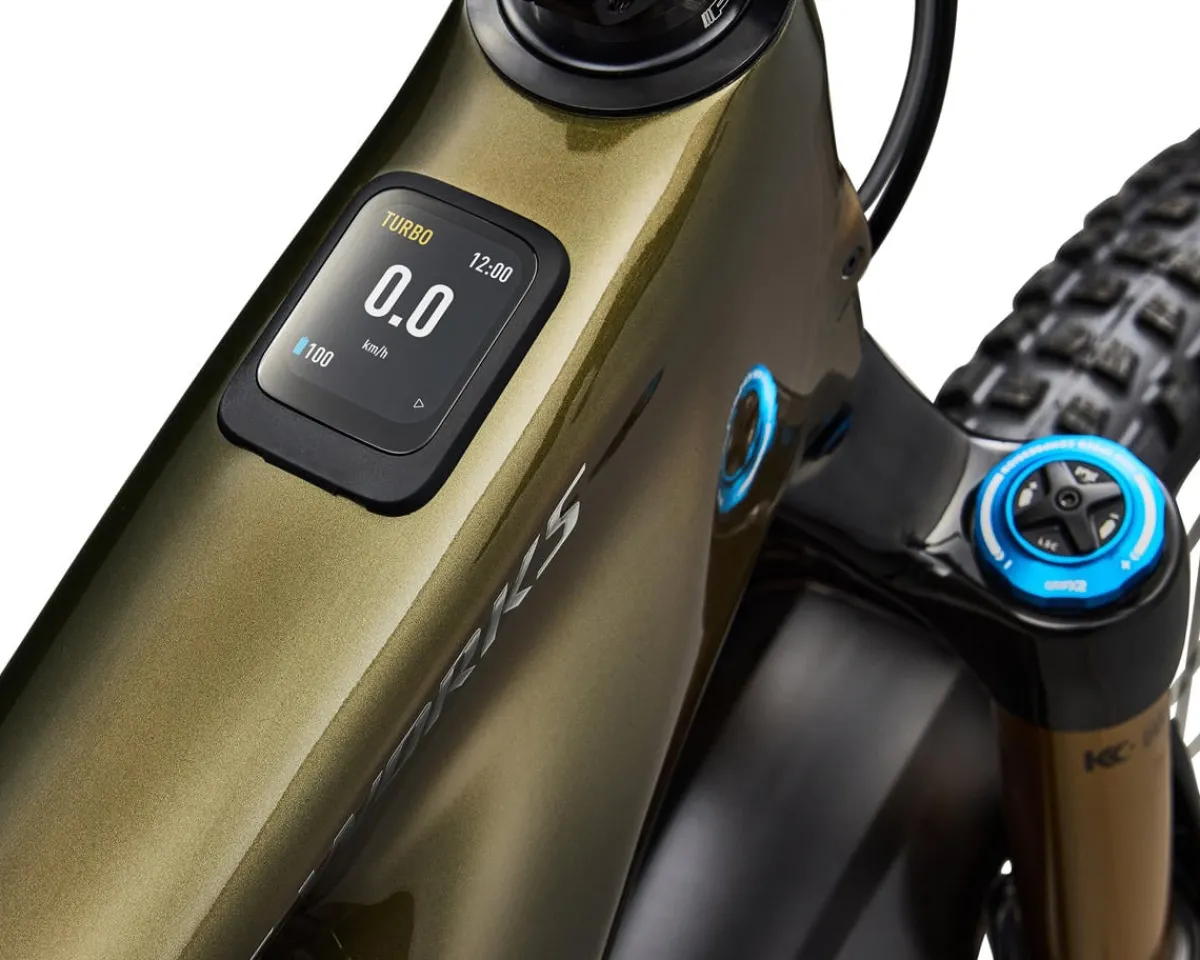Specialized Mountain Bikes|E-Bikes|S-Works Turbo Levo 4 Carbon E-Bike (Laurel Green/Burnt Gold/Chrome) (S2)