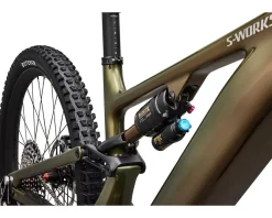 Specialized Mountain Bikes|E-Bikes|S-Works Turbo Levo 4 Carbon E-Bike (Laurel Green/Burnt Gold/Chrome) (S2)