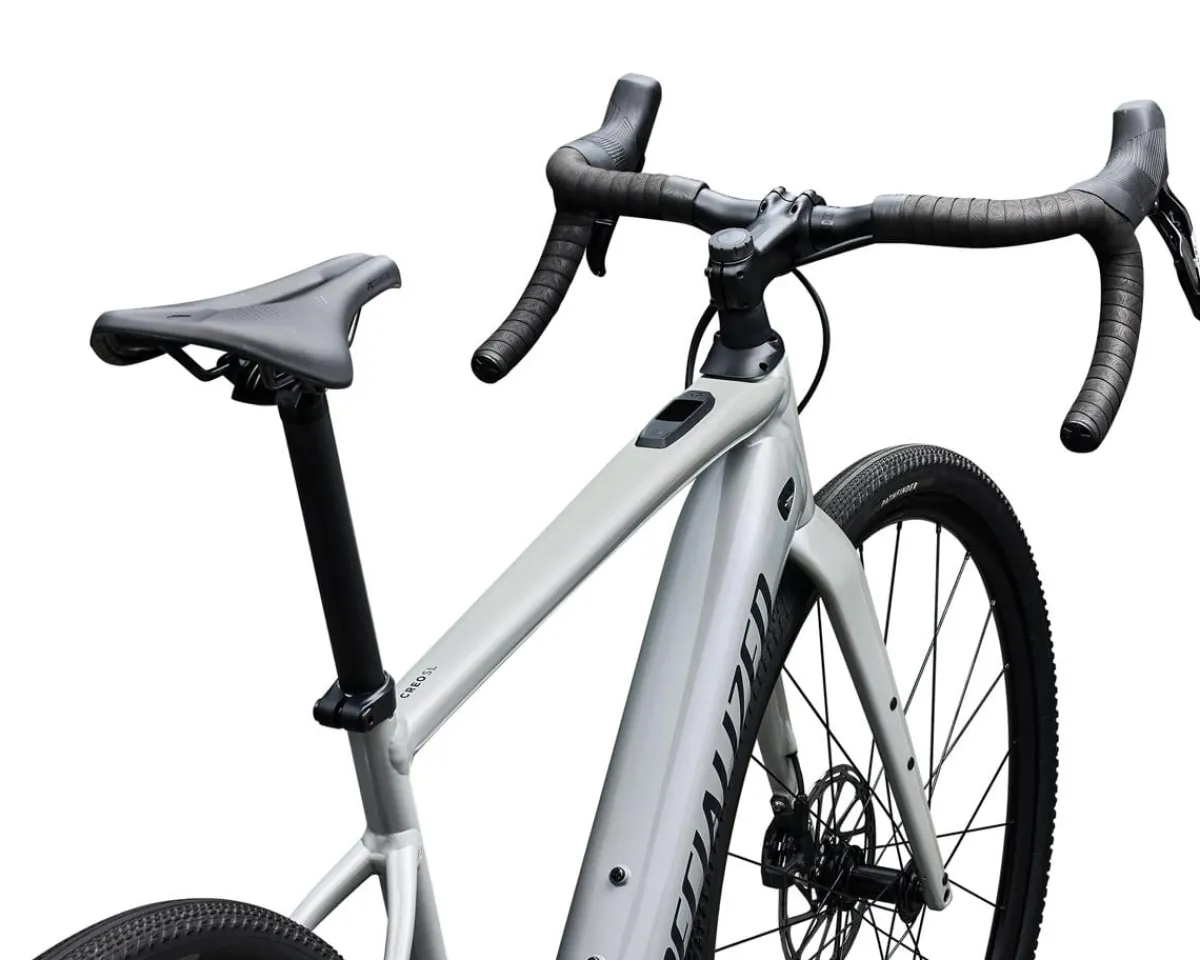 Specialized Gravel Bikes|E-Bikes|Turbo Creo 2 Comp E5 Alloy E-Bike (Gloss Dolomite/Navy Metallic) (54cm) (SRAM Apex Eagle)
