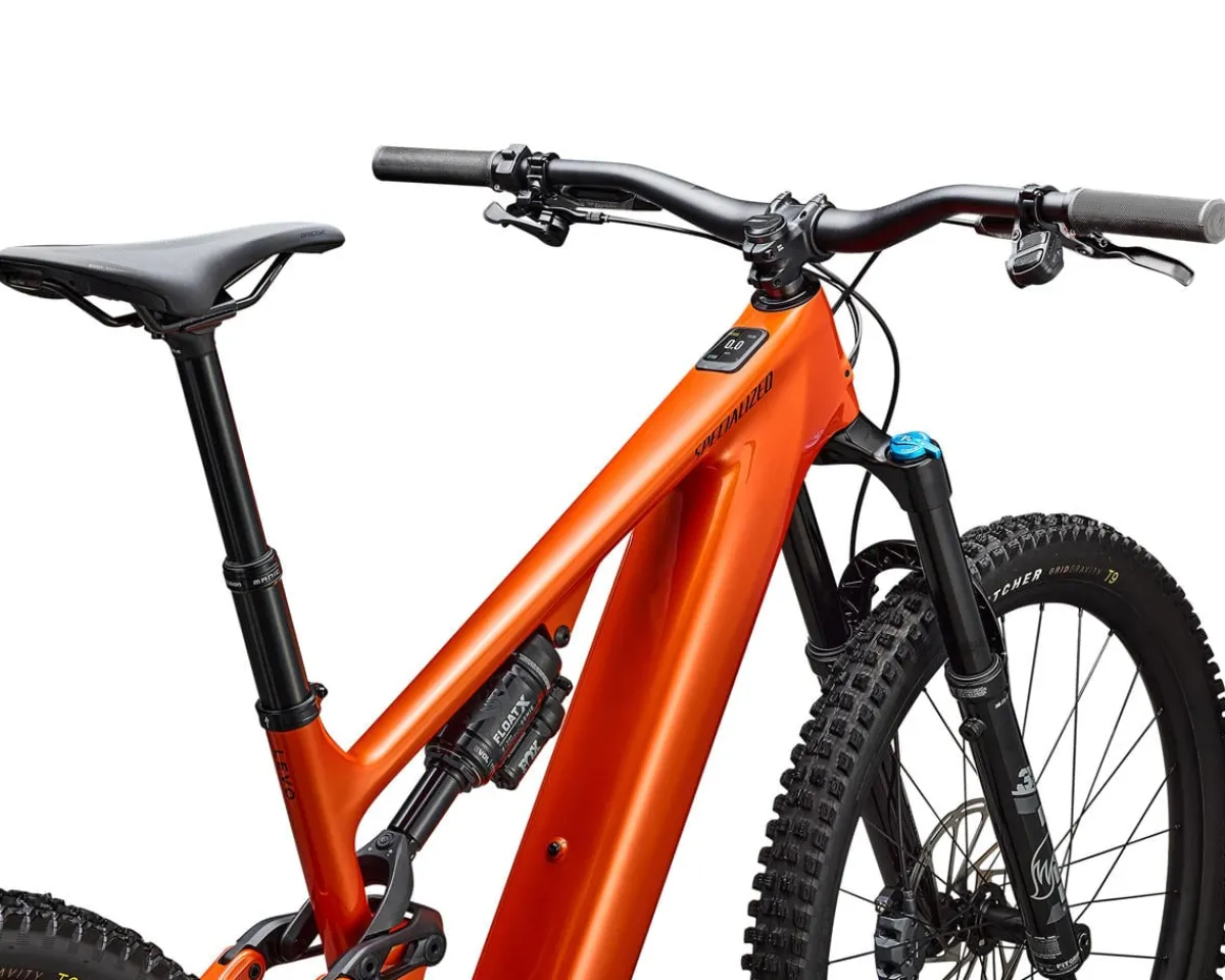 Specialized Mountain Bikes|E-Bikes|Turbo Levo 4 Comp Carbon E-Bike (Orange Tint Over Silver/Dark Navy) (S3)