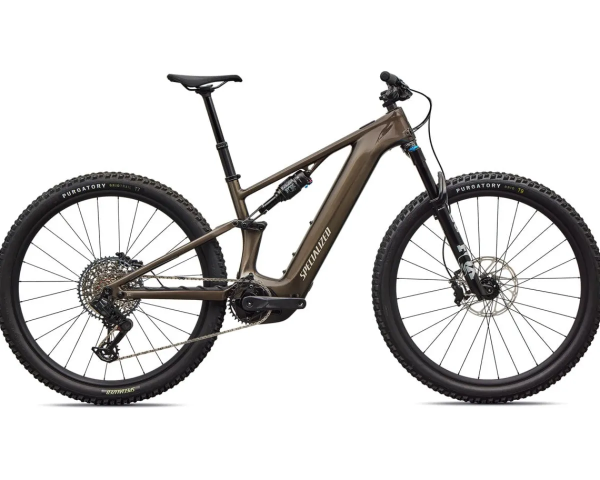 Specialized Mountain Bikes|E-Bikes|Turbo Levo R Comp E-Bike (Gloss Gunmetal/White Mountains) (S1)