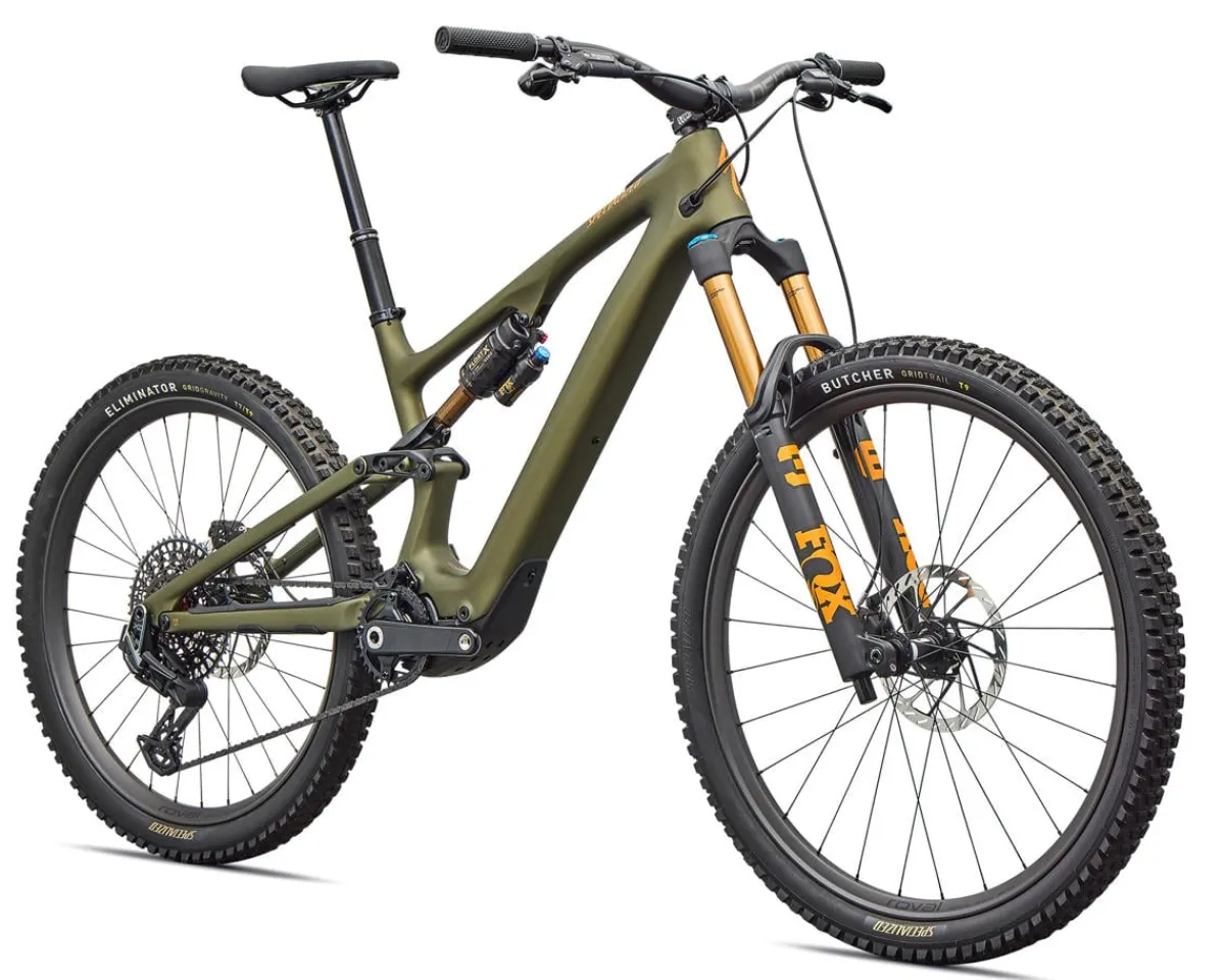 Specialized Mountain Bikes|E-Bikes|Turbo Levo SL 2 Pro Carbon E-Bike (Laurel Green/Orange Zest) (S5)