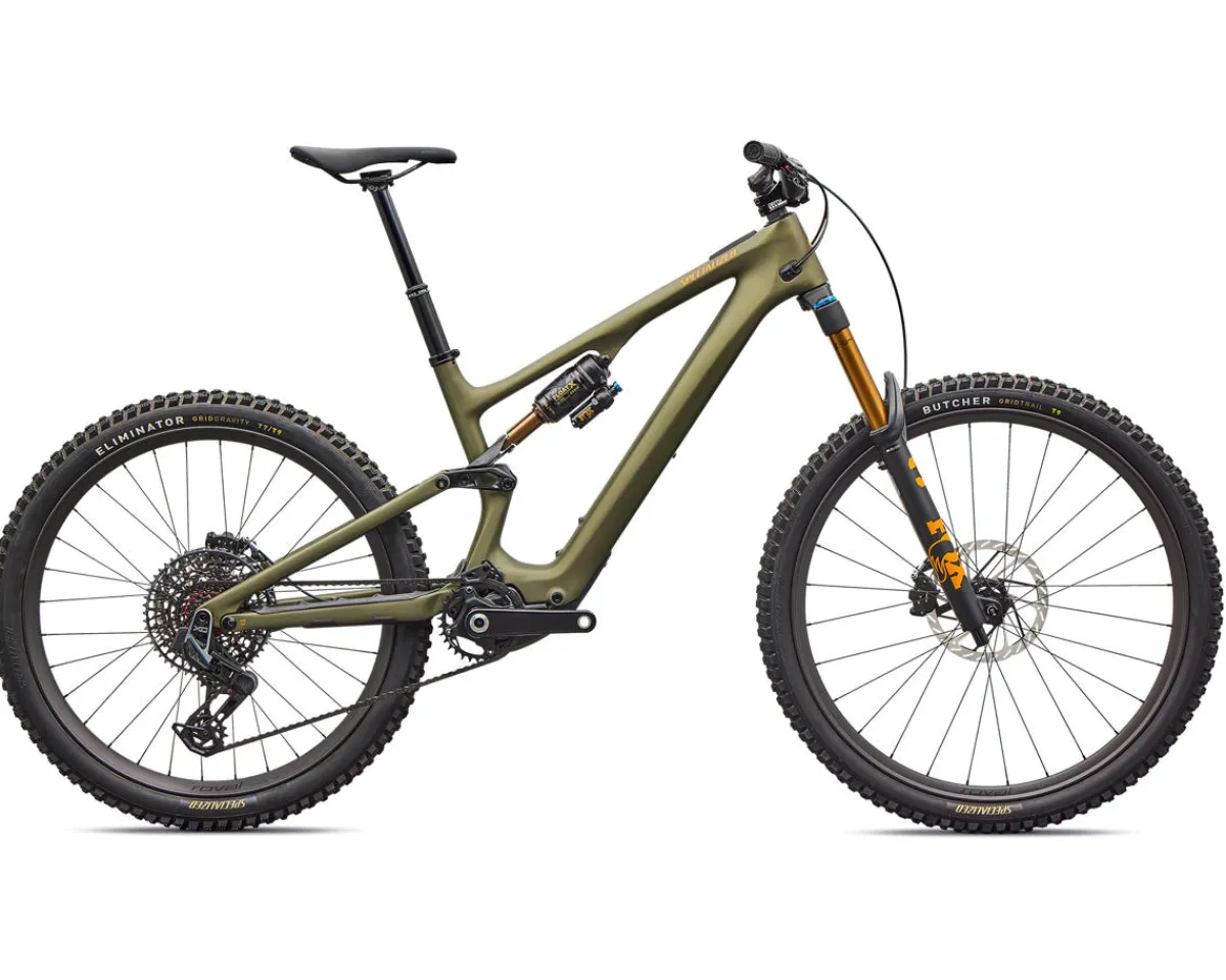 Specialized Mountain Bikes|E-Bikes|Turbo Levo SL 2 Pro Carbon E-Bike (Laurel Green/Orange Zest) (S5)