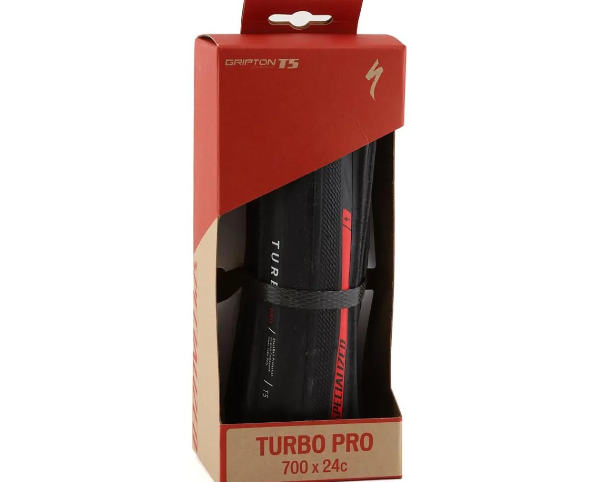 Specialized Tires|Turbo Pro T5 Road Tire (Black) (700c) (24mm) (Folding) (Gripton T5)