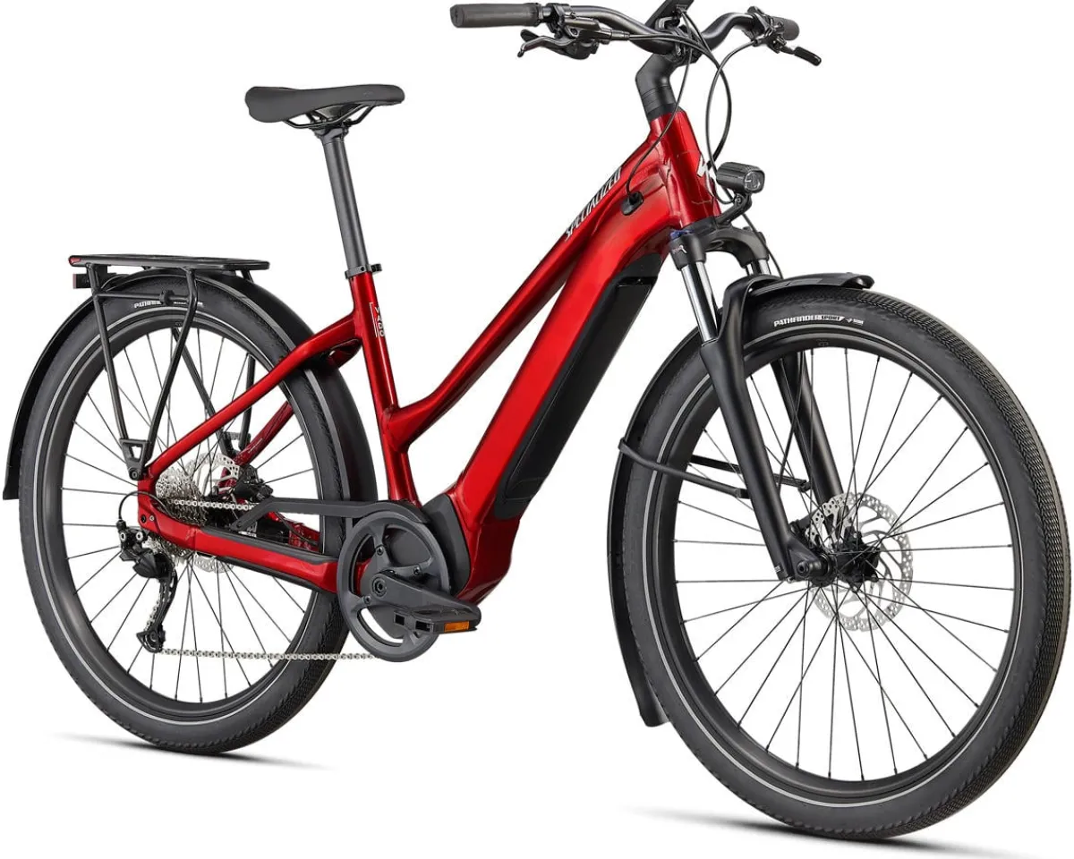 Specialized E-Bikes|Lifestyle Bikes|2022 Turbo Vado 3.0 Step-Through (Red Tint/Silver Reflective) (XL)