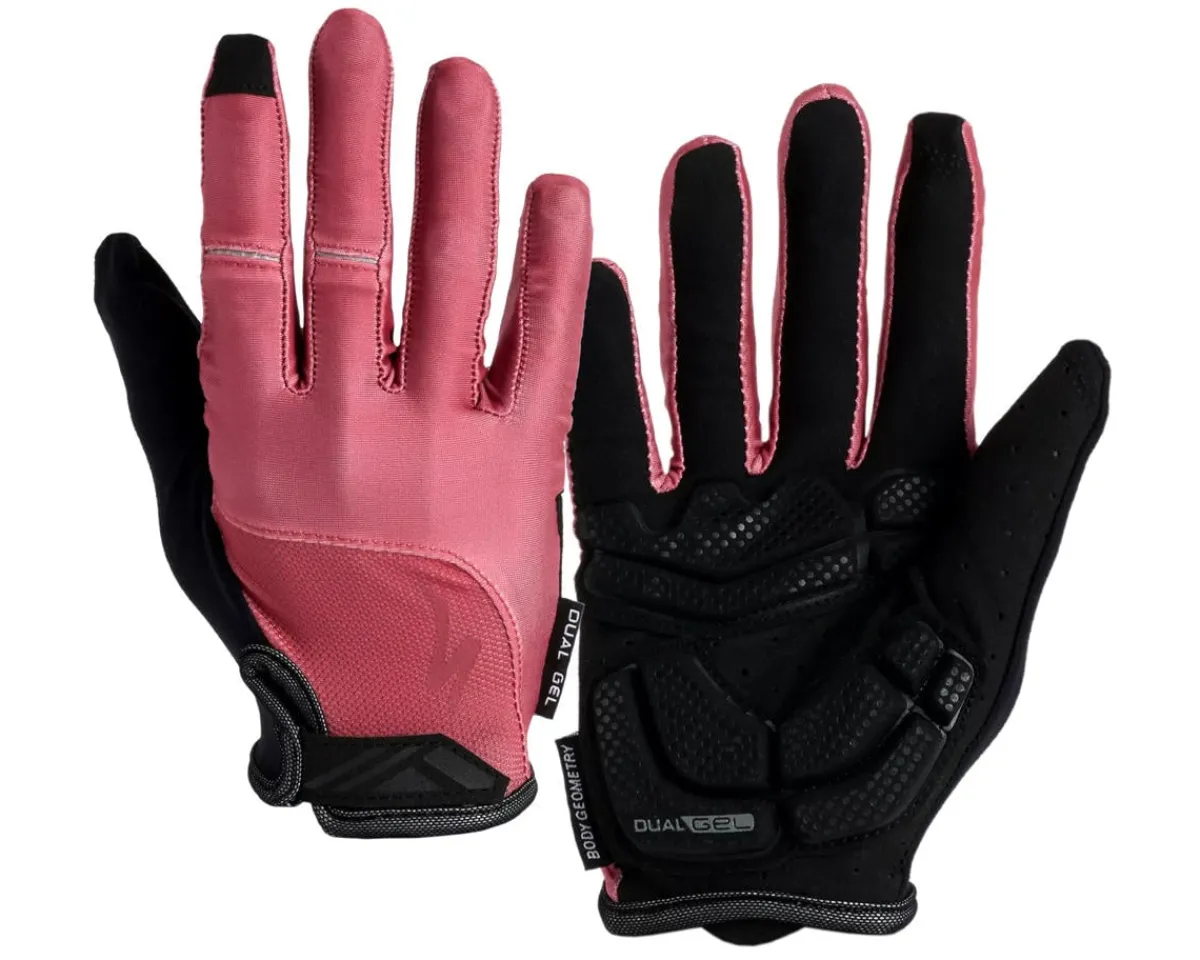Specialized Clothing Accessories|Women's Body Geometry Dual-Gel Long Finger Gloves (Dusty Rose) (S)