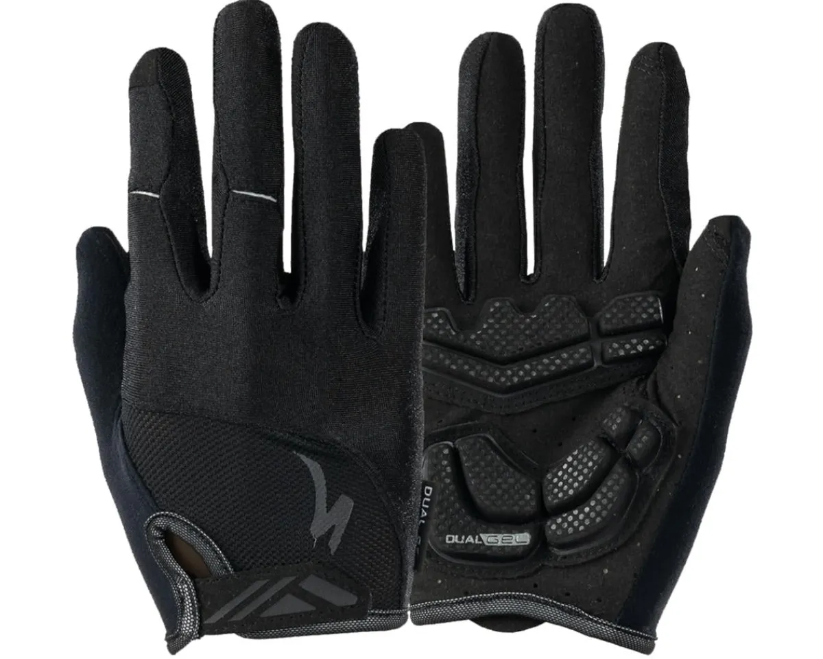 Specialized Clothing Accessories|Women'S|Women's Body Geometry Dual-Gel Long Finger Gloves (Black) (M)